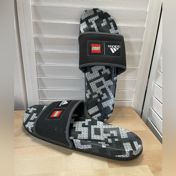 Adidas  Black and Gray Slides main image 9